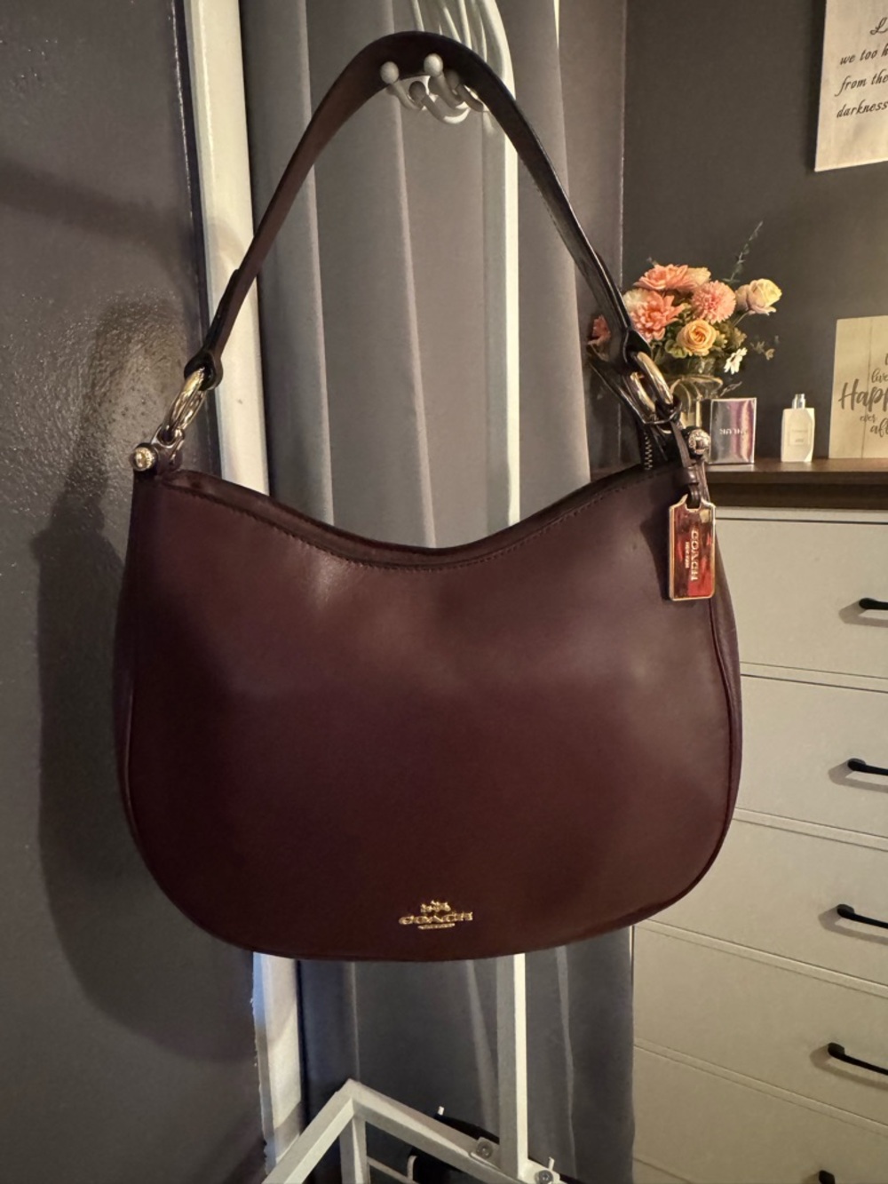 Coach Nomad Glovetanned Leather Bag - Oxblood (Shoulder or Crossbody Carry!)